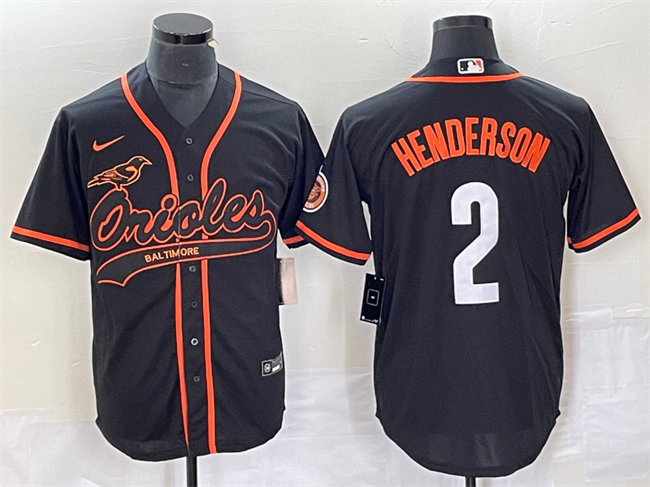 Men's Baltimore Orioles #2 Gunnar Henderson Black City Connect Cool Base Stitched Baseball Jersey Men's Baltimore Orioles #2 Gunnar Henderson Black City Connect Cool Base Stitched Baseball Jersey